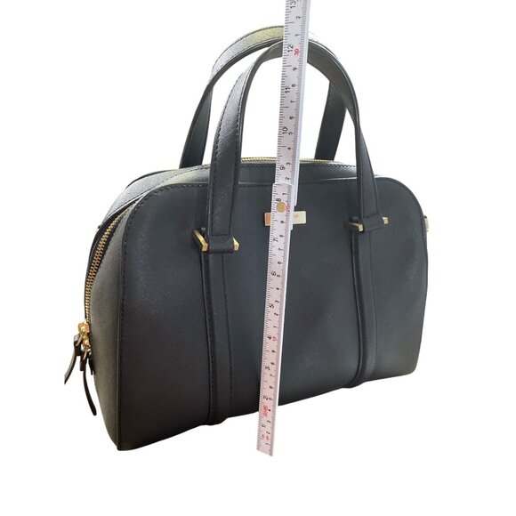 Kate Spade Womens Black Leather Satchel Handbag Medium Size SKU 8673 - Picture 4 of 16